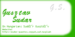 gusztav sudar business card